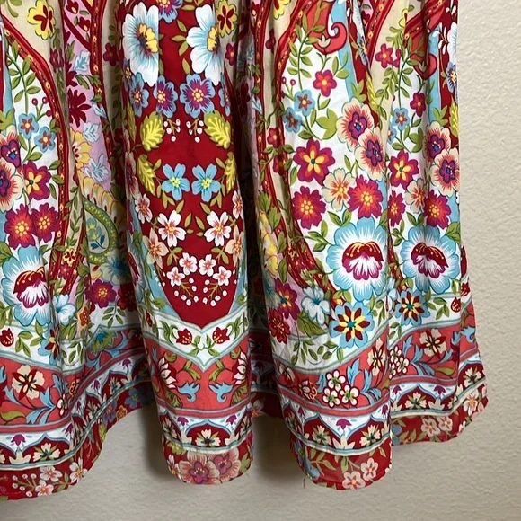 Jones Wear Jeans Floral Colorful Spring Cotton Skirt - Picture 5 of 9